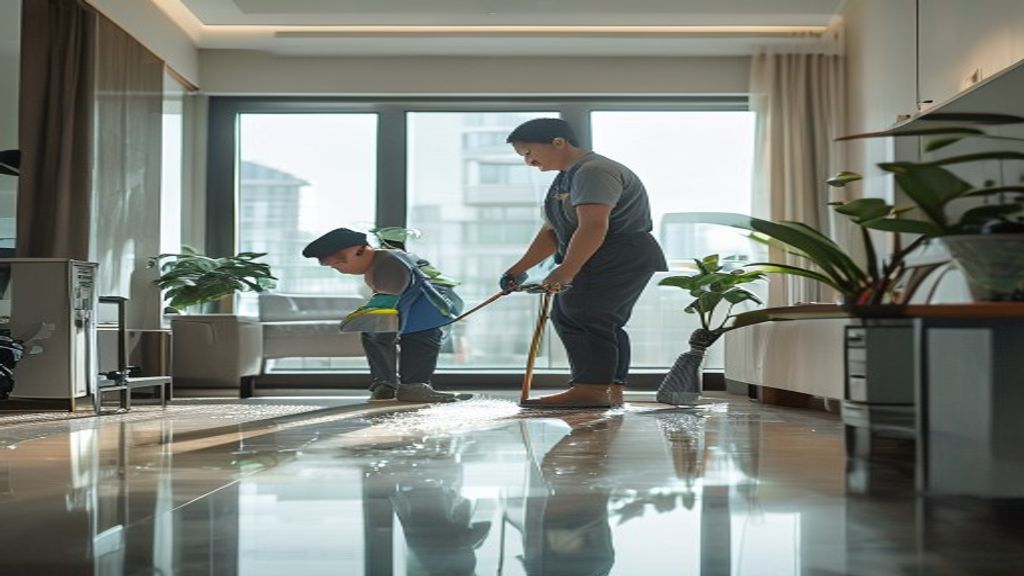 Pembersihan lantai apartemen Solo profesional