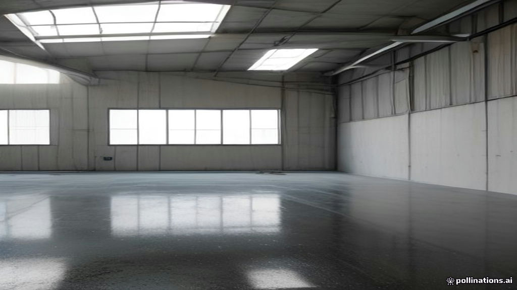 Perbandingan visual perbedaan lantai beton menggunakan densifier dan sealer pelindung.